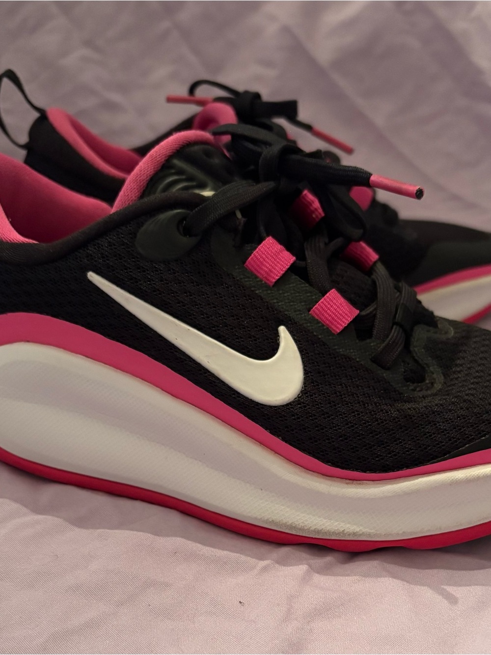 Nike Black, Pink & White Kids' Athletic Sneakers